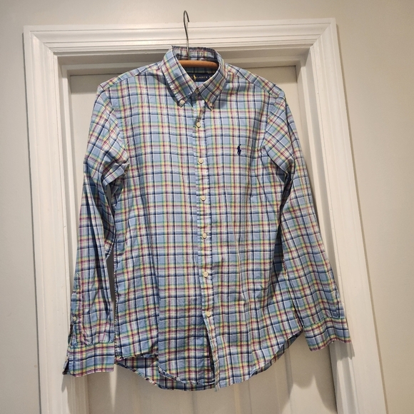 Ralph Lauren Other - Ralph Lauren Plaid Button Down Shirt Mens Small Colorful Navy Pony Logo